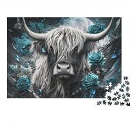 Roses Taureau Lune 1000pcs Mini Puzzle pour Adultes Difficile