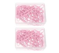 Roses Trombones Ovales en Petits Clips de Bureau 100 Pièces | Lot, Prise Sûre Renforcée, Usage Polyvalent, Organisation Pratique des Papiers