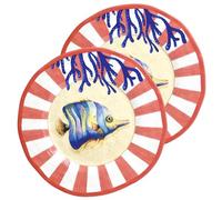 Roses & Tulipes Côte Assiette Fruits Set 2 Pièces 27cm Mélamine