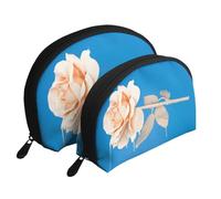 Roses Uniques, Trousse de Maquillage Coquille Femme Petit Porte-Monnaie Trousse de Toilette Trousse à cosmétiques 2 pièces
