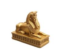 ROSETOR 1 figurine de sphinx en résine - Statue de dieu égyptien - Décoration de table de bureau - Pharaon (doré)