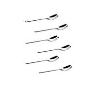 ROSETOR Lot de 6 cuillères à dessert carrées multifonctionnelles en acier inoxydable pour crème glacée, café, milkshake, bière racine, yaourt, etc.