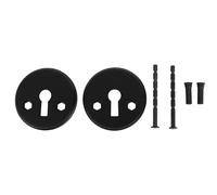 Rosette pour serrure HOME It Ronde - Set 2 Pièces - Ø50 mm - Noir Mat - Avec Vis de Montage