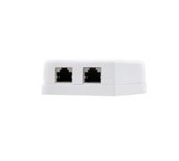 Rosette Rj45 Surface Ftp Cat5e 2 Sockets Blanco 10.21.1102