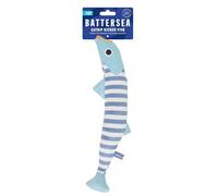 Rosewood Battersea Catnip Kicker Fish (Stripe), Jouet pour Chat et Chaton, Bleu, Blanc, 7 cm x 30 cm, Toutes Les Tailles