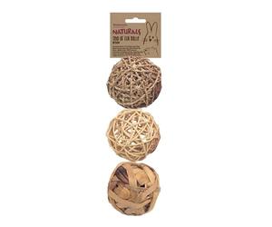 Rosewood Boule de jeu pour petit animal - pack de 3