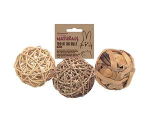Rosewood Boule de jeu pour petit animal - pack de 3
