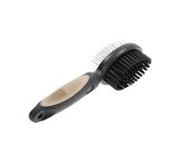 Rosewood Brosse Double Face pour Chiens - Taille S - Brosse 2-en-1 pour Poils Longs ou Courts - Noir - Brosse avec Picots et Poils pour Soin du Pelage