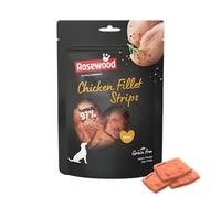 Rosewood Chicken Fillet Strips Petit - Friandise Tendre pour Petit Chien au Poulet, Riche en protéines, Faible en Graisses, sans céréales ni Gluten, sans additifs artificiels, 150 g