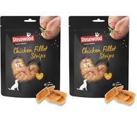Rosewood Chicken Fillet Strips Petit - Friandise Tendre pour Petits Chiens au Poulet, Riche en protéines, Faible en Graisses, sans céréales ni Gluten, sans additifs artificiels, 170 g (Lot de 2)