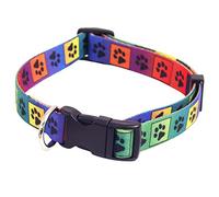 Rosewood Chien Wag N Walk Collier Réglable Motifs Pattes Couleurs Vives