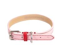 Rosewood Collier pour Chien en Cuir végétalien - Collier réglable en Cuir synthétique pour Chiens de Petite et Moyenne Taille - Collier élégant et Durable avec matériel en métal - Rose/Rouge - 35,6 à