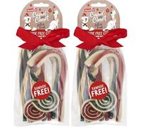 Rosewood Cupid and Comet Friandises Festives pour Chien sans Peau de Buffle - Sachet Cadeau Varié pour la Période de Noël - 280 g (Lot de 2)