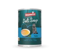 Rosewood Deli Soup Thon - Friandise savoureuse au Bouillon pour Chat avec Morceaux de Thon Tendre, sans sel ni Sucre ajouté, sans additifs artificiels, 135 ML