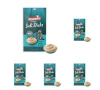 Rosewood Deli Sticks Saumon & Thon - Mousse onctueuse pour Chat au Saumon et Thon, Riche en vitamines et minéraux, sans sel ni Sucre ajouté, sans additifs artificiels, 5 x 15 g (Lot de 5)