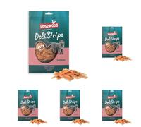 Rosewood Deli Strips Saumon - Friandise Tendre et Moelleuse pour Chat au Saumon, Faible en Graisses, sans sel ni Sucre ajouté, sans additifs artificiels, Parfaite pour Un en-Cas Savoureux, 40 g