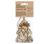 Rosewood Festive Fruit Tree - Gâterie de Noël pour Petits Animaux au Persil, myrtilles, Pomme et Noix de Coco - Convient aux Lapins, cochons d’Inde, Hamsters et Autres Petits Animaux