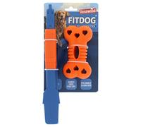 Rosewood FitDog Bone avec Lanceur - Jouet Robuste pour Chien à mâcher, Lancer et rapporter - Flottant et rebondissant - Lanceur Compact - pour Jeux sur Terre et Aquatique