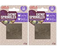 Rosewood Jolly Moggy Herbe à Chat à Saupoudrer 25 g Catnip Séché Finement Coupé sans Tiges pour Jouets et Griffoir Favorise Jeu Exploration et Comportement de Grattage (Lot de 2)