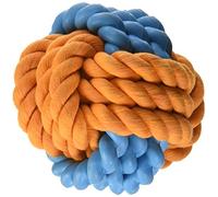 Rosewood Jouet pour Chien Balle en Caoutchouc avec Corde, 9,5 Cm