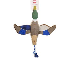 Rosewood Joules Jouet en Peluche pour Chien Canard Bleu avec Queue de Corde et couineur caché