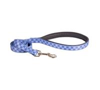 Rosewood Laisse pour Chien Motif Damier Bleu - Laisse pour Chiens de Petite, Moyenne et Grande Taille - Élégante, Durable avec matériel en métal - 102 cm