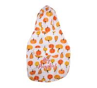 Rosewood Pumpkin Dog - Veste imperméable pliable pour l'automne - Manteau d'Halloween léger avec capuche - Vêtement de pluie pliable pour animaux de compagnie pour promenades par temps humide - Taille