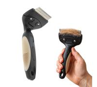 Rosewood Râteau Démêlant pour Chiens et Chats - Taille S - Brosse de Toilettage pour Poils Longs ou Courts - Noir - Peigne Doux en Acier Inoxydable