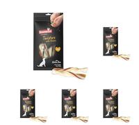 Rosewood Twisters Poulet Medium - Friandise à mâcher pour Chien, Peau de bœuf et Poulet, Aide aux Soins dentaires, sans céréales ni Gluten, sans additifs artificiels, 80 g (Lot de 5)