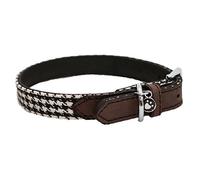 Rosewood Wag 'n' Walk Collier pour Chiens Designer Tendance Pied de Poule Marron 30,5 à 40,5 cm