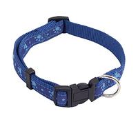 Rosewood Wag-n-Walk Collier réglable Motif Patte Bleu 7,6 cm/10 cm