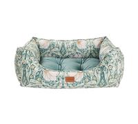 Rosewood x Morris & Co. Pimpernel Lit carré pour Chien - Lit réversible de Luxe avec imprimé Floral emblématique William Morris, Coussin Doux Lavable, côtés rembourrés - Design élégant