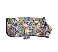 Rosewood X Morris & Co. Strawberry Thief Manteau réversible pour Chien Taille S - Veste légère de Luxe pour Chien, Coupe Ajustable, imprimé élégant, Confortable pour Petits Chiens