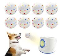 RoseYouth Lot de 8 balles jouets pour chien, matériau ETPU, balles de rechange pour machine de lancement de balles automatique, parfaites pour les chiens de petite et moyenne taille, parfaites pour