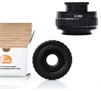Rosfix 0,35x C-Mount Adapter - Objectif réglable pour stéréomicroscopes trinoculaires | Raccord 38mm/25mm | Optique de précision pour caméras