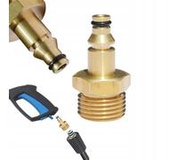 Rosfix Adaptateur M22 x 1,5 vers Raccord Rapide - Laiton Massif, Tige 14 mm | Haute Résistance | compatible avec nettoyeur haute pression Nilfisk/Stihl domestique
