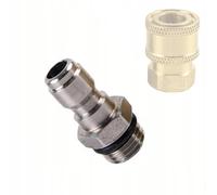 Rosfix Adaptateur Rapide 1/4" GZ Aluminium 304SUS - 220 Bar, 60°C | Résistant à la Corrosion | Pour Lance, Mousse, Brosse, Tuyau | Accessoire Nettoyeur Haute Pression