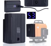 Rosfix Batterie pour Niveau Laser 3500 mAh - Avec Écran LCD | 3,7V, 4,2V Max | 7x5x2,8 cm, 105g | Haute Capacité, Sécurité | compatible avec niveaux laser Hilda, Pracmanu