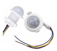 Rosfix Détecteur de Mouvement PIR 230V 20mm - Allumage Automatique 90s | Capteur Crépusculaire | 110° 6m | Pour Éclairage LED ou Classique | Accessoire Électrique