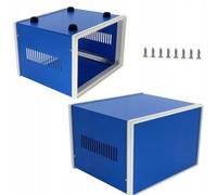 Rosfix Boîtier Métallique Bleu 110x180x130mm - Alliage Résistant Antistatique | Pour PCB, Projets Électroniques, Coffrets de Distribution | Boîtier de Protection