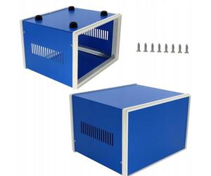 Rosfix Boîtier Métallique Bleu 120x320x268mm - Résistant à la Corrosion | Montage Facile avec Vis | Pour Projets Électroniques, PCB, Coffrets de Répartition | Boîtier de Protection