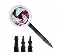 Rosfix Brosse Rotative pour Nettoyeur Haute Pression - Tête à Rotation Automatique | 3 Adaptateurs | Pour Voiture, Façade, Vitres | compatible avec Kärcher, Lavor, Black+Decker