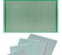 Rosfix Circuit imprimé universel double face 90x150mm Vert | Montage THT | Grille 2,54mm | Bricolage électronique