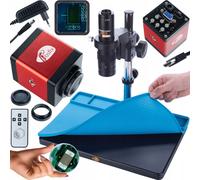 Rosfix Earth Pro MCEP-0.5X Kit microscope + Caméra Draco RED PRO 2MP HDMI/VGA + Tapis en silicone antistatique 380x260mm | Kit professionnel de laboratoire pour l'électronique &