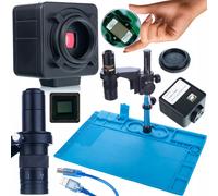Rosfix Earth Pro MCEP-0.5X - Microscope numérique stable avec caméra Crux PRO 5MP USB, base en silicone et base en fer 480x320mm