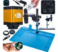 Rosfix Earth Pro MCEP-0.5X - Microscope numérique stable avec caméra PEGASUS Pro 12MP HDMI/TF, base en silicone et base en fer 480x320mm
