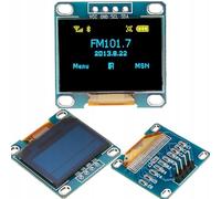 Rosfix Écran OLED 0,96" 128x64 I2C - Affichage Bleu Haute Définition | Contrôleur SSD1306 | 3-5V, 0,08W | Compatible Arduino Raspberry Pi | Module Afficheur