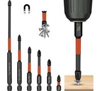 Rosfix Embouts magnétiques croisés 25/50/65/70/90/150mm - jeu de 6 pièces