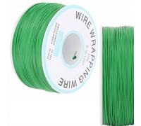 Rosfix Fil Électrique Kynar AWG30 0,25mm Vert - 200m | Cuivre Étamé, Isolation PVC Ø0,6mm | 300V, -60°C à 105°C | Pour Projets Électroniques | Câble Faible Tension