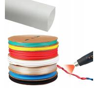 Rosfix Gaine Thermorétractable Blanche 40mm 1m - Rapport 2:1, Résistante UV, 1000V | Isolation Électrique | -30~125°C | Pour Électronique, Auto, Bricolage | Accessoire Électrique